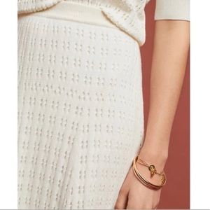 Anthropologie Meadow Rue Cadenza Pointelle Skirt L